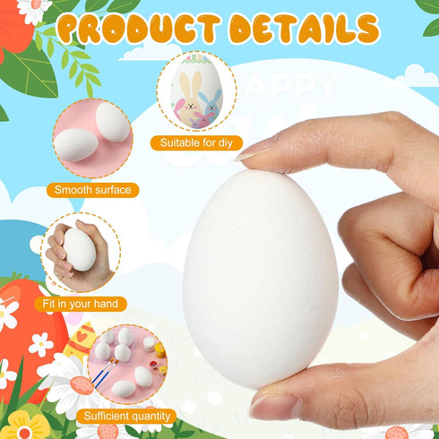 6 Halloscume Pcs Ceramic Chicken Nesting Eggs Easter Fake Chicken Eggs for Nesting Boxes Realistic Crafts for Hens