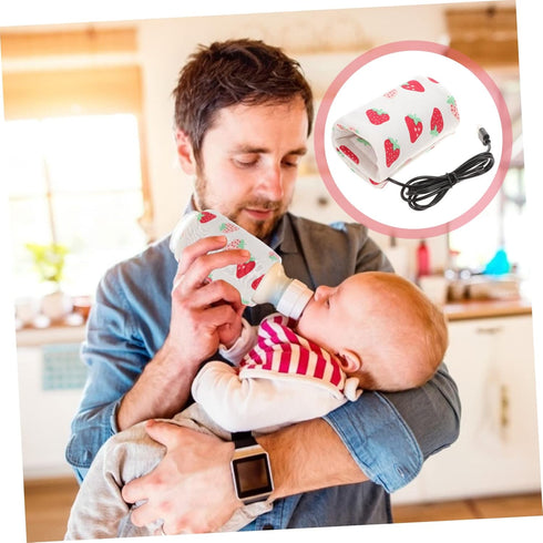 USB Portable Milk Warmer Bag for Travel Convenient Bottle Insulation Cover Reliable Heating Durable Cloth Material