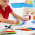 20 Pcs Paint Brushes for Kids, Round and Flat Easy Hold and Clean Toddler Paint Brushes, Bristle Craft Paint Brushes