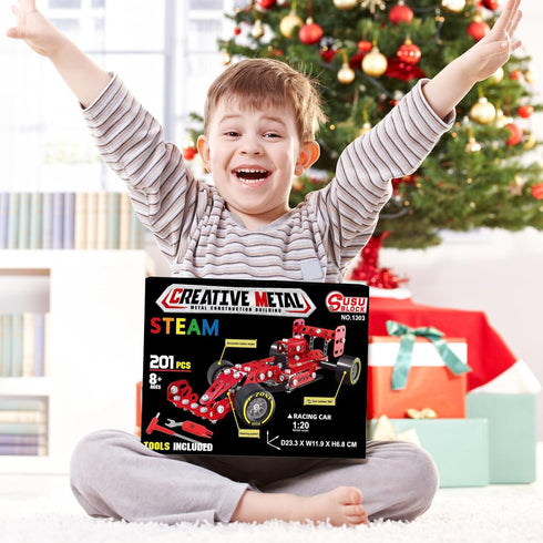 Ferthor Fun 8-12,Erector Sets 1:20 8 9 10 11 12-16 Building Car Metal Model Kits,STEM Building Toys Model Car Kits