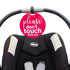 THREE LITTLE TOTS Pink Please Don't Touch Baby Car Seat Sign or Stroller Tag - CPSIA Safety Tested