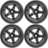 VBESTLIFE 4Pcs RC Rubber Tires, 63mm Antiskid Drift Tyres Wheel Rims for D12 1/10 RC Car Accessories
