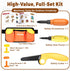 124-Pieces Cardboard Construction Tools Kit with Waist Bag, Safety Ring Saw, Screwdriver, Waist Bag and Gift Box Safe