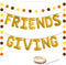 Friendsgiving Balloon Banner Decoration, Gold Foil Letter, 16 Inches Tall Thanksgiving Centerpiece, Fall Decor