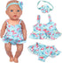 UNICORN ELEMENT 8 Pcs Baby Doll Clothes and Accessories, Feeding and Caring Set with Diaper Bag, Best Gift for Kids