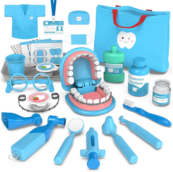 Dentist Play Set for Toddlers 3-5 - Doctor Kit Toy Gifts for