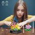 530 PCS Flower Bouquet Butterfly Building Set, Bonsai Tree Micro Bricks Kit with Dust Cover, Gift for Adults