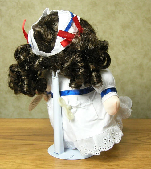 BANBERRY DESIGNS Doll Stand Set of 6 Adjustable Holders for Dolls and Figures 6-12 inches High, White Metal