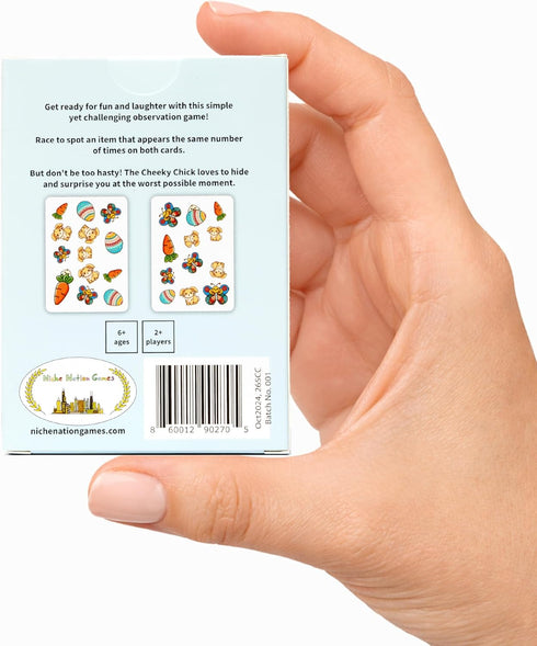 6+ 2-4 Counting Fast-Paced Visual Spring Card Game for Kids and Players - Visual Game No Reading Required - Spring