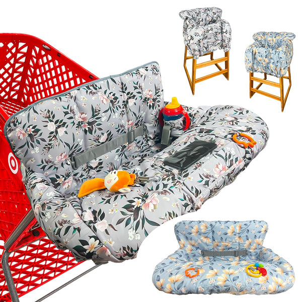 Shopping Cart Cover for Baby, Waterproof Restaurant High Chair Cover - Double