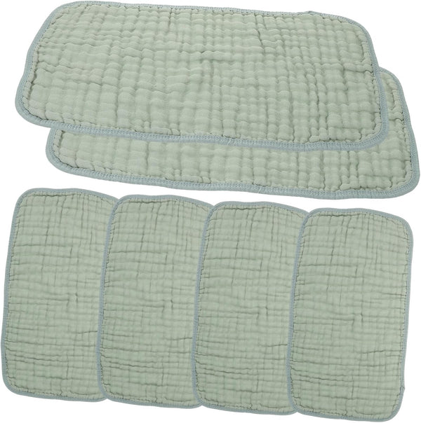LOUYENOUS 6pcs Soft Muslin Washcloths Cotton Burp Cloths Newborn Girls Girls Burp Cloths