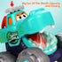 Toy Cars For 1 2 3 Year Old - 3 Pack Monster Truck Toy - Push & Go Crocodile Friction Powered Bull Pull Back Leopard