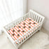 Jynexis 52x28 Ice Cream Orange Pattern Baby Crib Sheets, Cotton Fitted Crib Sheet, Soft Breathable, Fits Standard