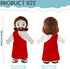 14.2" Jesus Plush Doll Jesus Plushie Stuffed Toy Christian Stuff Religious for Kids Christening Easter (Red)