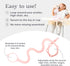 Goji Baby 0-36 Bottle Bungee Cord Strap - Tether with Bungee Cord for Stroller - Dishwasher Safe Strap with Sippy Cup