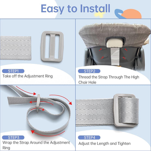 MAYMIIHOME 5 Point Baby Kid Children Safety Strap Belt, Adjustable Universal Replacement High Chair Straps Harness