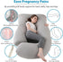 Jcickt Sleeping,59 inch Pregnancy Pillow for Maternity Pillow with Removable Washable Cover,J-Shaped Cooling Full Body