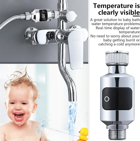 XIAHIOPT Shower Thermometer LED Digital Display Waterproof Water Thermometer Electronic Faucet Can Be Used For Bath