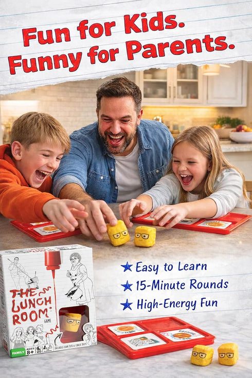 36 10-15 8-12 The Lunch Room Family Card Game Fast Paced Food Fight Party Game for Kids & Adults, Fun for Players, Easy