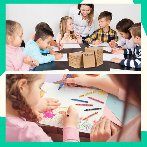 Trandraft 30 Packs 8 Packs Crayons Bulk Christmas Color Crayon Individual Mini Wrapped Wax for Birthday Party Supplies