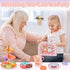 Toddler Toys Tea Party Set for Little Girls, 44 pcs Pretend Plastic Teapot Set with Desserts, Carrying Case for Ages 3-6