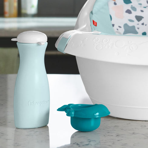 Fisher-Price 4-in-1 2 Baby to Toddler Bath Sling 'N Seat Tub with Removable Infant Support and Toys, Pacific Pebble