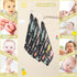 YETTASBIN 4 5 Pack Fish Muslin Baby Hand Washcloths, Soft Cotton Bath Face Towel, Layers Extra Absorbent Feeding Burp
