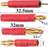 5Pairs ShareGoo No Cable Bullet Connector, 4mm to 3.5mm Banana Gold Plug Adapter for RC Car Boat FPV ESC Motor