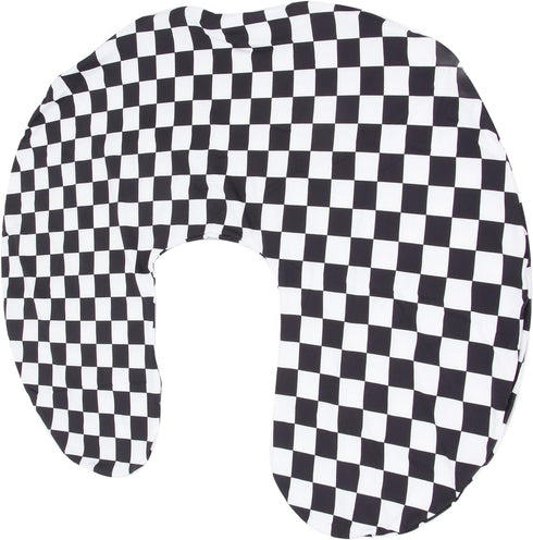 ZJchao Black Print Baby Nursing Pillow Cover U Shaped Washable Breatfeeding Slipcover for Moms (Black and White