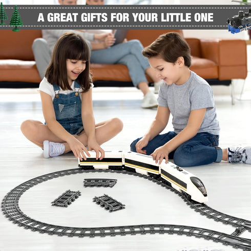 54 32 20 2 MANNIDOO Classic City Train Tracks, Pieces Railroad Track with Curved, Straight and Switch Train Tracks