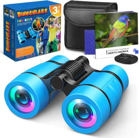 Toys for Boys Ages 3-7 - LET'S GO! Kids Binoculars with Bird Watching Manual for Ages 4-7