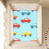 CZXW 52" 28" Cartoon Cars Colorful Crib Sheets Fitted x Natural Cotton Soft & Breathable for Baby Crib Mattress