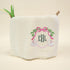 Personalized Floral Swan Baby Girl Blanket with Monogram Embroidery, Custom Name Knit Blanket, Elegant Nursery Decor