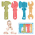 TYRY.HU Baby Teething Toys for 0-6 & 6-12 Months, BPA-Free Silicone Molar Chew Toys, 4 Packs (Hammer Wrench Design)