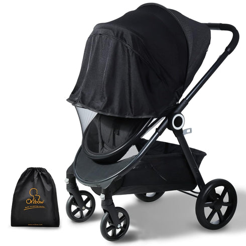 Orzbow Baby Mosquito Net with Sun Shade UPF50+ for Stroller, Universal Stroller