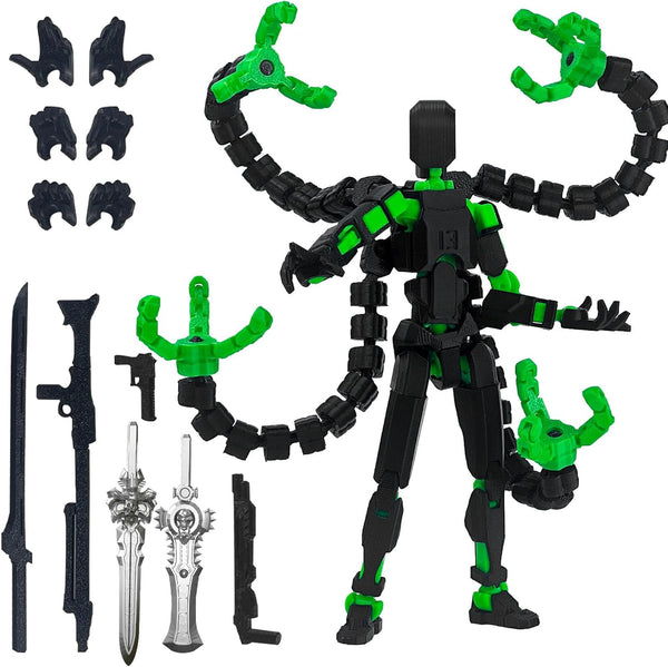 PkghoKids Already Assembled T13 Action Figure Accessories, T13 Multi-Jointed Movable,for Collectors Desktop Decorations