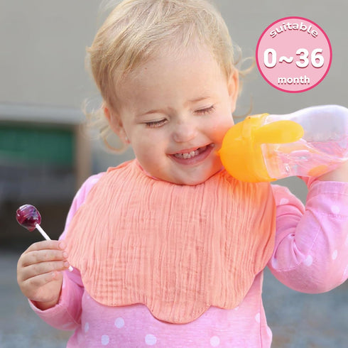 8 Pack Baby Bibs Muslin Bibs for Drooling and Teething for Unisex Girls Boys