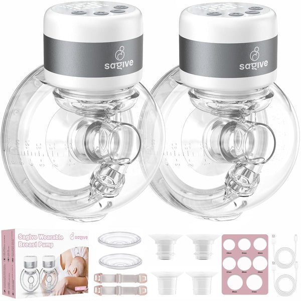 Wearable Breast Pump ABP-1506, Strong Suction Hand Free Double Electric Breast Pumps