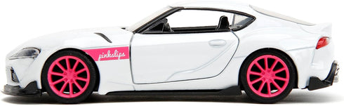 Pink Slips 1:32 W1 2020 GR Toyota Supra Die-Cast Car, Toys for Kids and Adults (White)