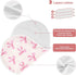 Burbuja 4 Pack Pink Bow Muslin Baby Burp Cloths, Soft & Absorbent Cotton Burping Rags for Newborn Boys & Girls