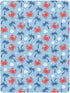 Jynexis 52x28 Crab Palm Tree Blue Pattern Baby Crib Sheets, Cotton Fitted Crib Sheet, Soft Breathable, Fits Standard