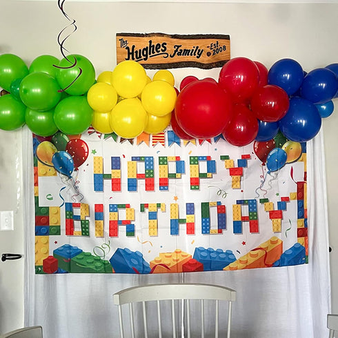 Red Blue Yellow Green Balloon Set, 12 Inch Helium Balloons for Video Game Party Rainbow Kid Birthday Carnival