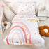 Set 4 Set, Set Toddler Bedding for Girls, Piece Rainbow Toddler Girl Bedding Super Soft & Lightweight Toddler Comforter