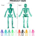 Konsait 24 Pack Stretchy Skeletons, Random 10 Glitter Color Sensory Bendable Toys, Party Favors for Kids Halloween