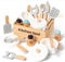 10 PCS Wooden Play Kitchen Toys Utensils Accessories, Pretend Play Pots and