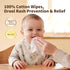 100% 33% Pack 3, 240 Winner Cotton Dry Wipes, USDA Certified Baby Wipes, Thicker & Ultra Soft, Hypoallergenic