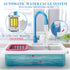 SmartChef Set Set Play Kitchen Sink Toys, Blue Electric Dishwasher Playing Toy with Running Water, Play Food