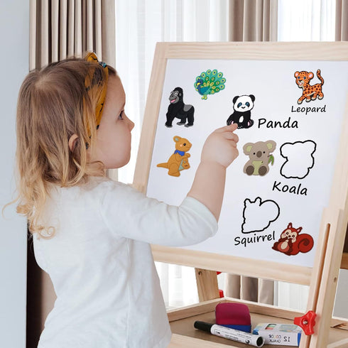Kids Magnets for Fridge, Cute Animal Refrigerator Magnets for Toddlers, Educational Gift for Children, Full Back