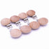 10Pcs 30mm (1.18") Natural Wood Pacifier Holder Round Beech Metal Teether Wooden Beads Suspender Clips DIY Accessories