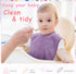 Hercicy 5 Pcs Unisex Toddler Baby Bibs, Full Coverage Terry Cloth with Snap Button for 2-4 Years Feeding